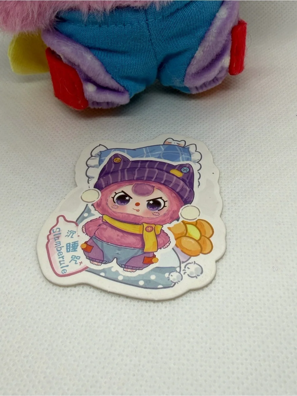 Baby Three Sweet Dreams plushie keychain.- Slumberule